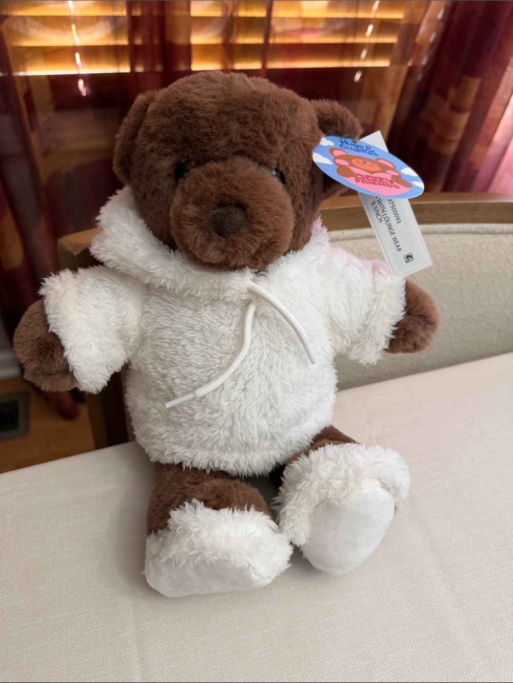 Hugs and Cuddles Cozy Friends 9.5" Plush Bear with Comfy Hoodie & Slippers